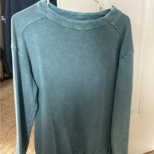 Zara Blue Sweatshirt with Raglan Sleeves